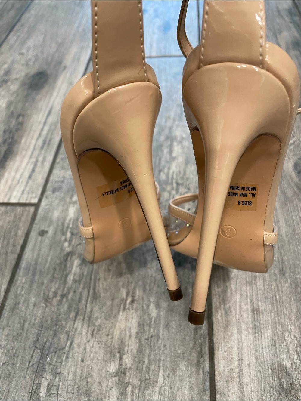 Lulu's Nude Rhinestone Pointed-Toe Slingbacks - Picture 7 of 8